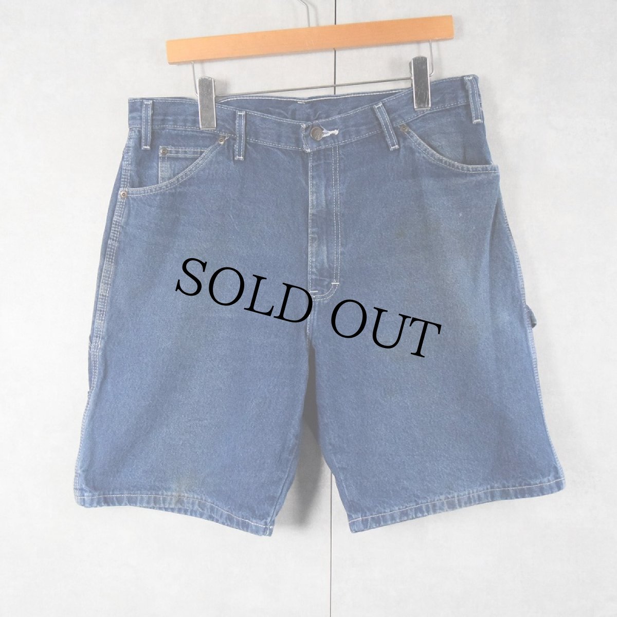 画像2: Dickies デニムペインターショーツ W35 (2)