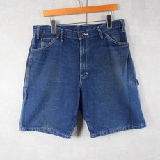 画像2: Dickies デニムペインターショーツ W35 (2)