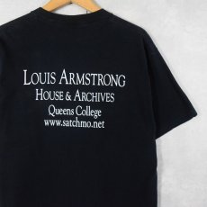 画像2: 〜2000's Louis Armstrong ジャズミュージシャンプリントTシャツ BLACK L (2)