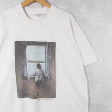 画像1: 2000's SALVADOR DALI "Young Woman at a Window" アートプリントTシャツ XL (1)