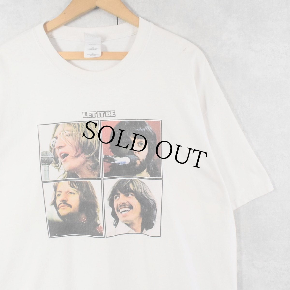 画像1: THE BEATLES "LET IT BE" ロックバンド プリントTシャツ XL (1)