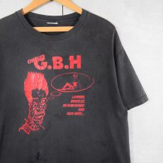 画像1: G.B.H. ハードコア・パンクバンド プリントTシャツ BLACK (1)