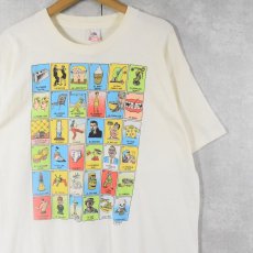 画像1: 90's Ken Brown USA製 "Loteria" アートプリントTシャツ XL (1)