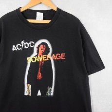 画像1: 2000's AC/DC "POWERAGE" ハードロックバンドアルバムプBLACK XL (1)