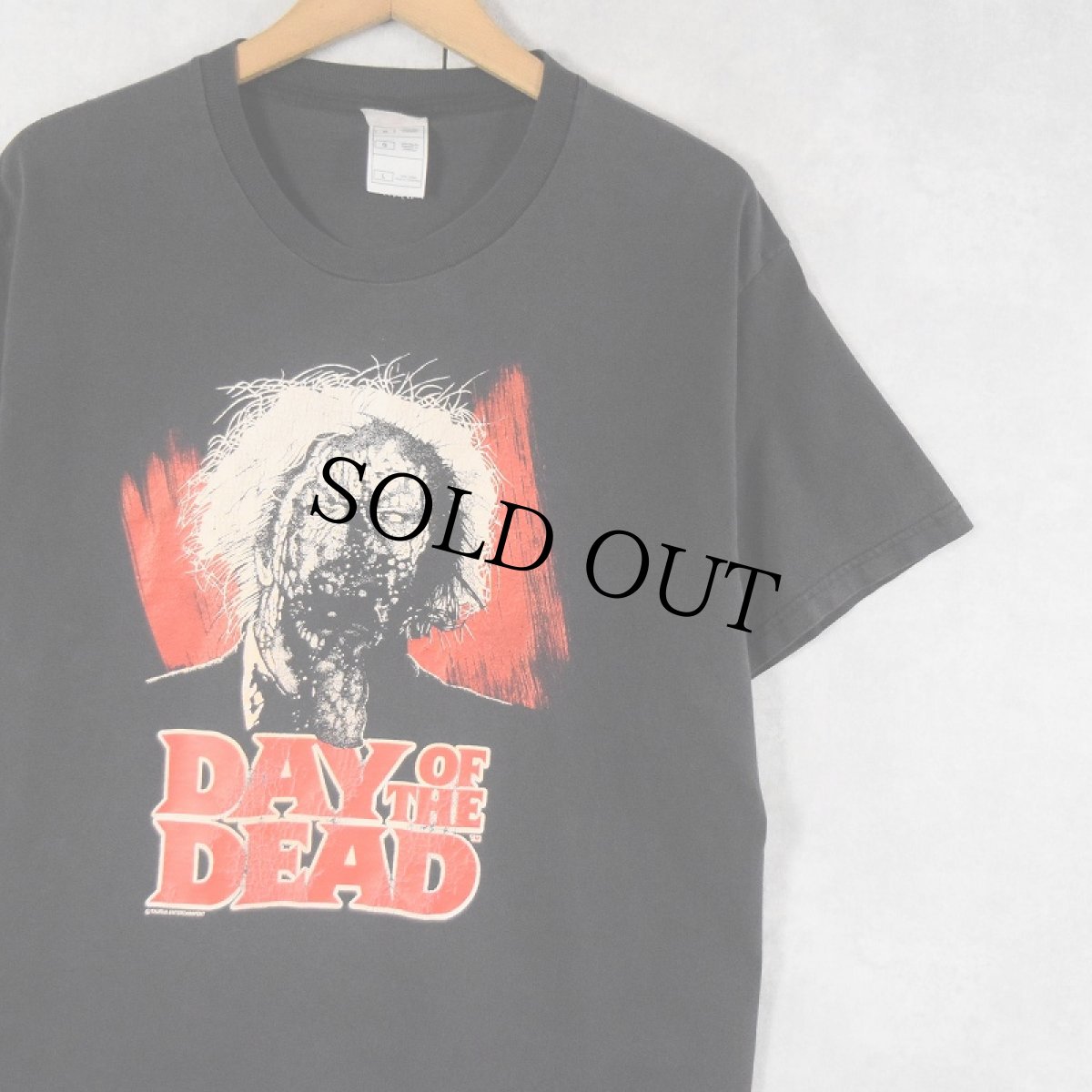 画像1: 2000's DAY OF THE DEAD ホラー映画 プリントTシャツ BLACK L (1)