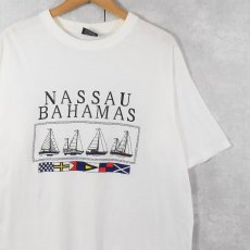 画像1: NASSAU BAHAMAS スーベニアTシャツ L (1)