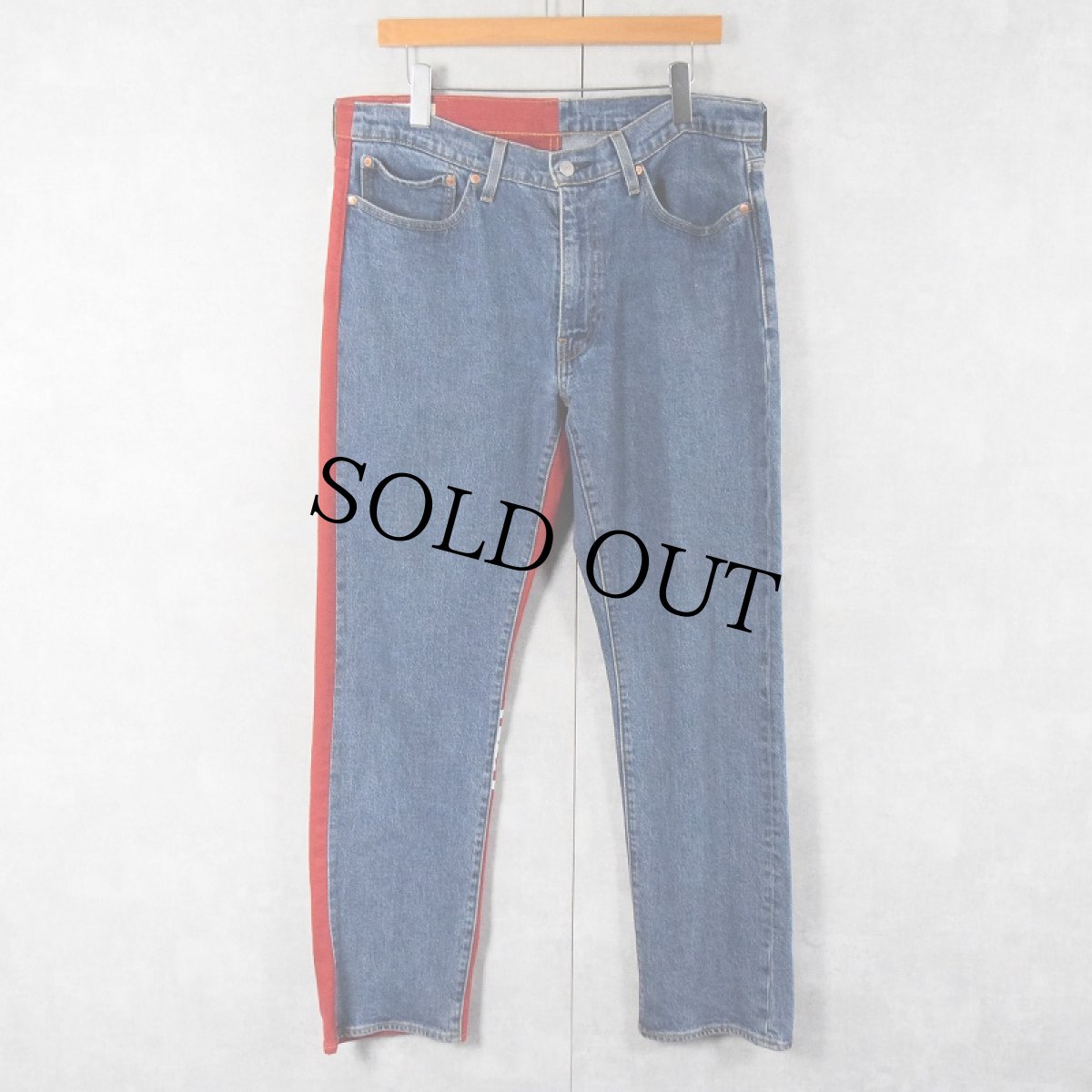 画像2: Levi's 541 ロゴプリント デニムパンツ W35 (2)