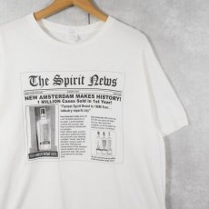 画像1: "The Spirit News" ウォッカプリントTシャツ L (1)