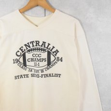 画像1: 80's CENTRALIA  CCC CHAMPS 12-1 フットボールTシャツ (1)