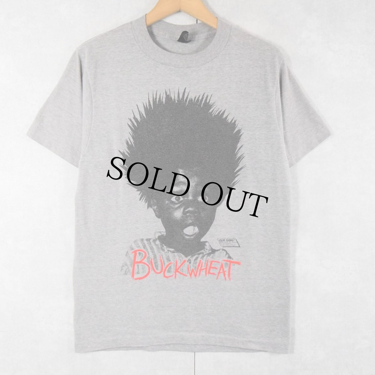 画像1: 80's Our Gang USA製 "BUCKWEAT" コメディプリントTシャツ L (1)