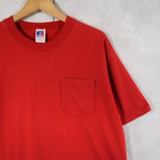 画像1: 90's RUSSELL ATHLETIC USA製 無地 ポケットTシャツ L (1)