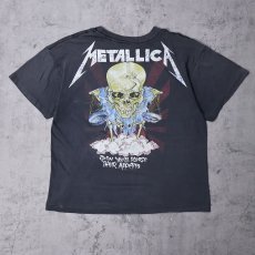 画像2: 80's METALLICA × PUSHEAD ヘヴィメタル・バンド プリントTシャツ BLACK (2)