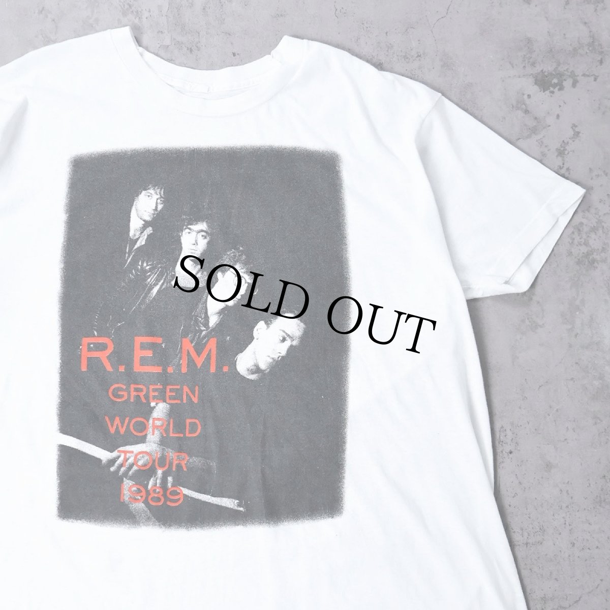 画像1: 1989 R.E.M. オルタナティブロックバンドツアーTシャツ (1)