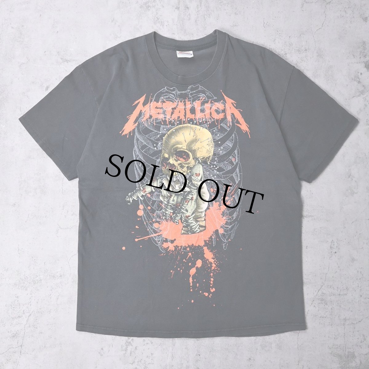 画像1: METALLICA × PUSHEAD ヘヴィメタル・バンド プリントTシャツ BLACK L (1)