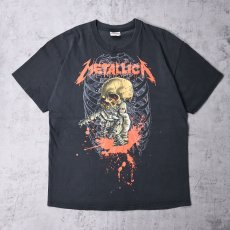 画像1: METALLICA × PUSHEAD ヘヴィメタル・バンド プリントTシャツ BLACK L (1)