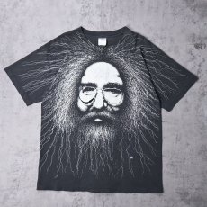 画像1: 90's JERRY GARCIA ミュージシャン 大判プリントTシャツ BLACK XL (1)
