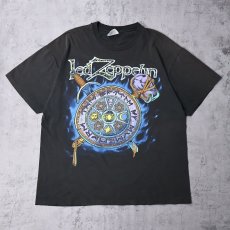 画像1: 90's Led Zeppelin ロックバンド プリントTシャツ BLACK XL (1)
