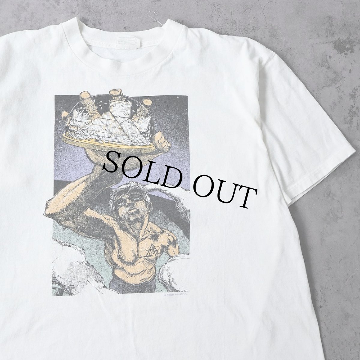 画像1: 90's Derek Hess USA製 "Rock & Roll Hall of Fame" アートプリントTシャツ XL (1)