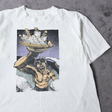 画像1: 90's Derek Hess USA製 "Rock & Roll Hall of Fame" アートプリントTシャツ XL (1)