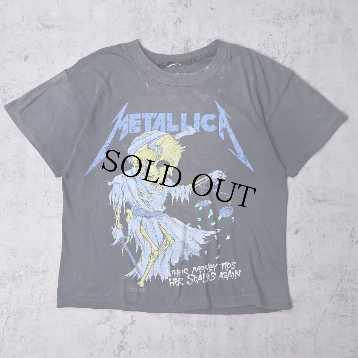 画像1: 80's METALLICA × PUSHEAD ヘヴィメタル・バンド プリントTシャツ BLACK (1)