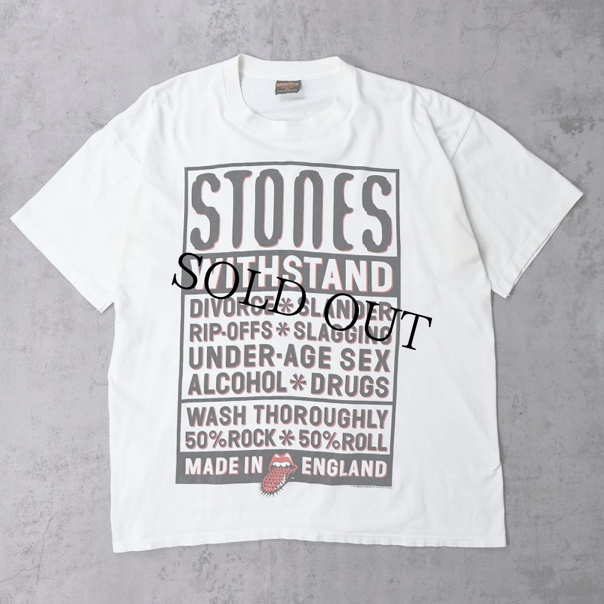 画像1: 90's ROLLING STONES USA製 ロックバンドプリントTシャツ XXL (1)