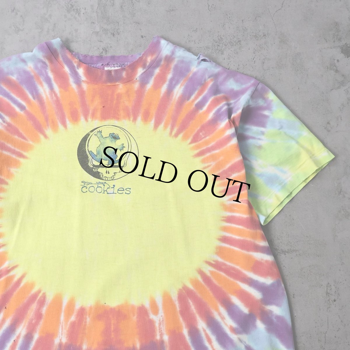画像1: 90's GRATEFUL DEAD USA製 "Steal Your Cookies" タイダイ ロックバンドTシャツ XL (1)