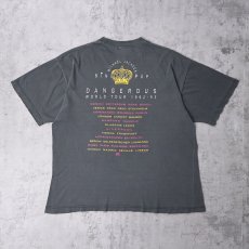 画像2: 90's Michael Jackson "DANGEROUS WORLD TOUR" ツアープリントTシャツ BLACK L (2)