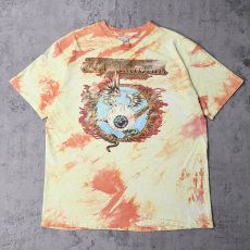 画像1: 80's Jimi Hendrix USA製 "flying eye ball" タイダイ染め ミュージシャン プリントTシャツ XL (1)