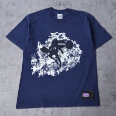 画像1: 90's LONGPIGS USA製 ロックバンド プリントTシャツ NAVY M (1)