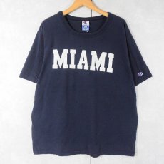 画像1: 90's Champion USA製 "MIAMI" プリントTシャツ NAVY XL (1)