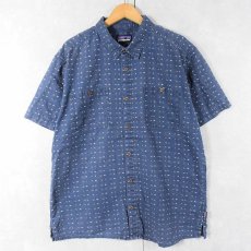 画像1: 2019SS Patagonia アニマル総柄 ヘンプ×コットンシャツ XL (1)