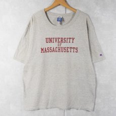 画像1: 90's Champion "UNIVERSITY OF MASSACHUSETTS" プリントTシャツ XL (1)