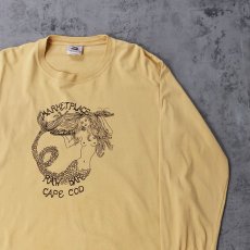 画像1: Marketplace Raw Bar シーフードレストラン 人魚プリントロンT M (1)