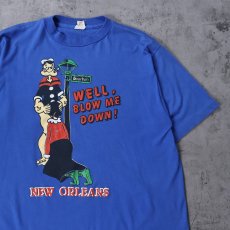 画像1: 80's POPEYE "WELL, BLOW ME DOWN!" キャラクターパロディ エロTシャツ XL (1)
