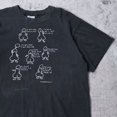 画像1: 90's〜 シュールイラストエロTシャツ BLACK XL (1)