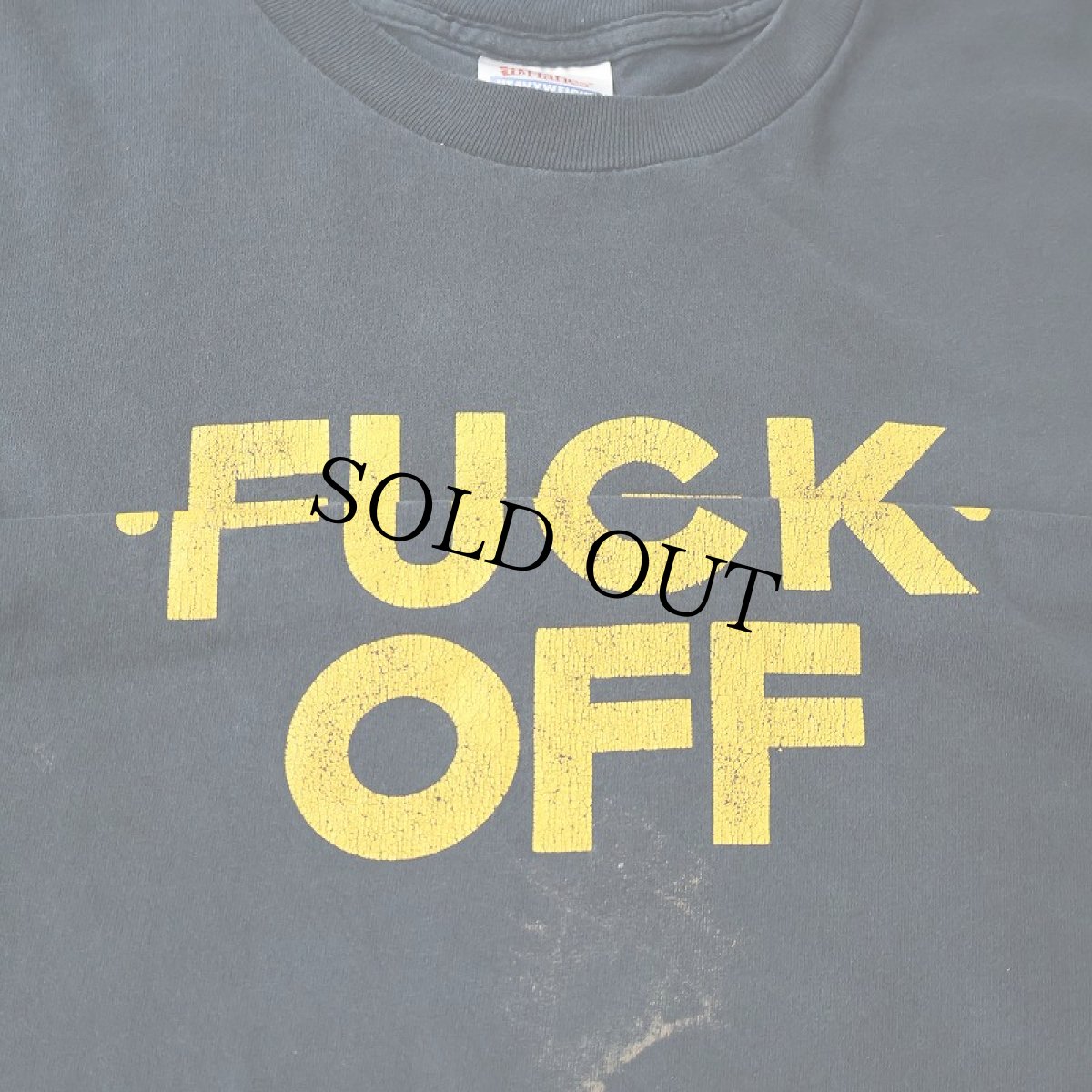 画像2: "FUCK OFF" ギミックプリントTシャツ BLACK XL (2)
