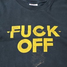 画像2: "FUCK OFF" ギミックプリントTシャツ BLACK XL (2)