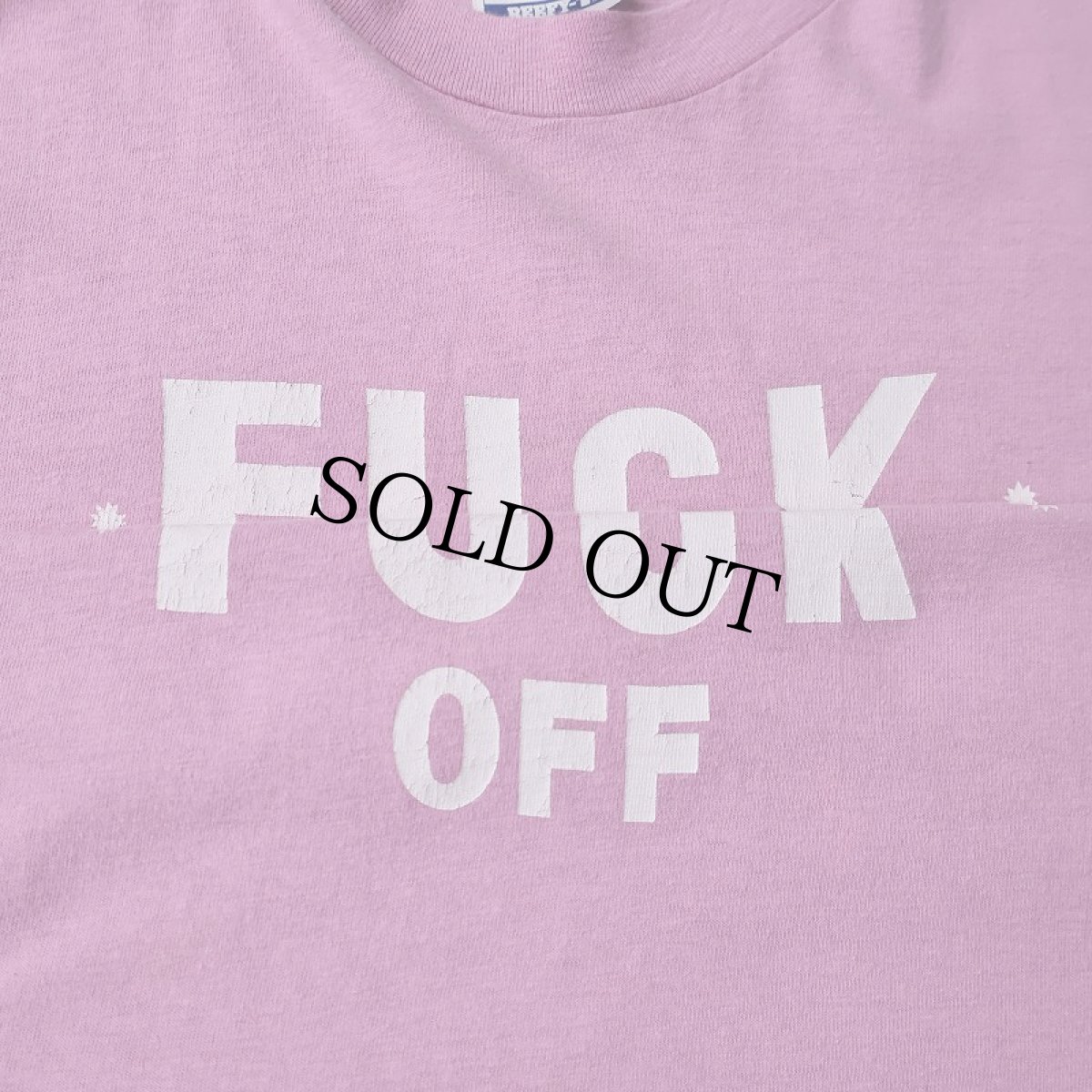 画像2: 80's USA製 "FUCK OFF" ギミックプリントTシャツ L (2)