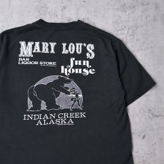 画像3: 90's MARY LOU'S BAR LIQUOR STORE "FUCK OFF" ギミックプリントTシャツ BLACK (3)