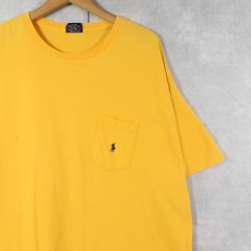 画像1: 90's POLO Ralph Lauren USA製 ロゴ刺繍 ポケットTシャツ XL (1)