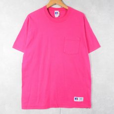 画像1: 90's RUSSELL ATHLETIC USA製 無地 ポケットTシャツ L (1)