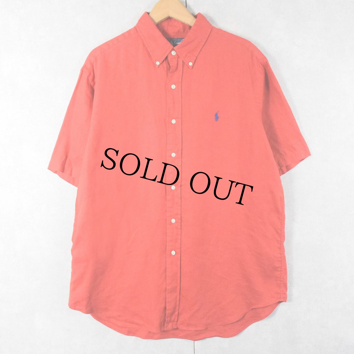 画像1: POLO Ralph Lauren "CLASSIC FIT" リネンボタンダウンシャツ L (1)