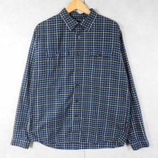 画像1: 2014AW Patagonia チェック柄 コットン×ポリエステルシャツ M (1)