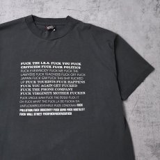 画像1: 90's USA製 "Fワード" プリントTシャツ BLACK XL  (1)
