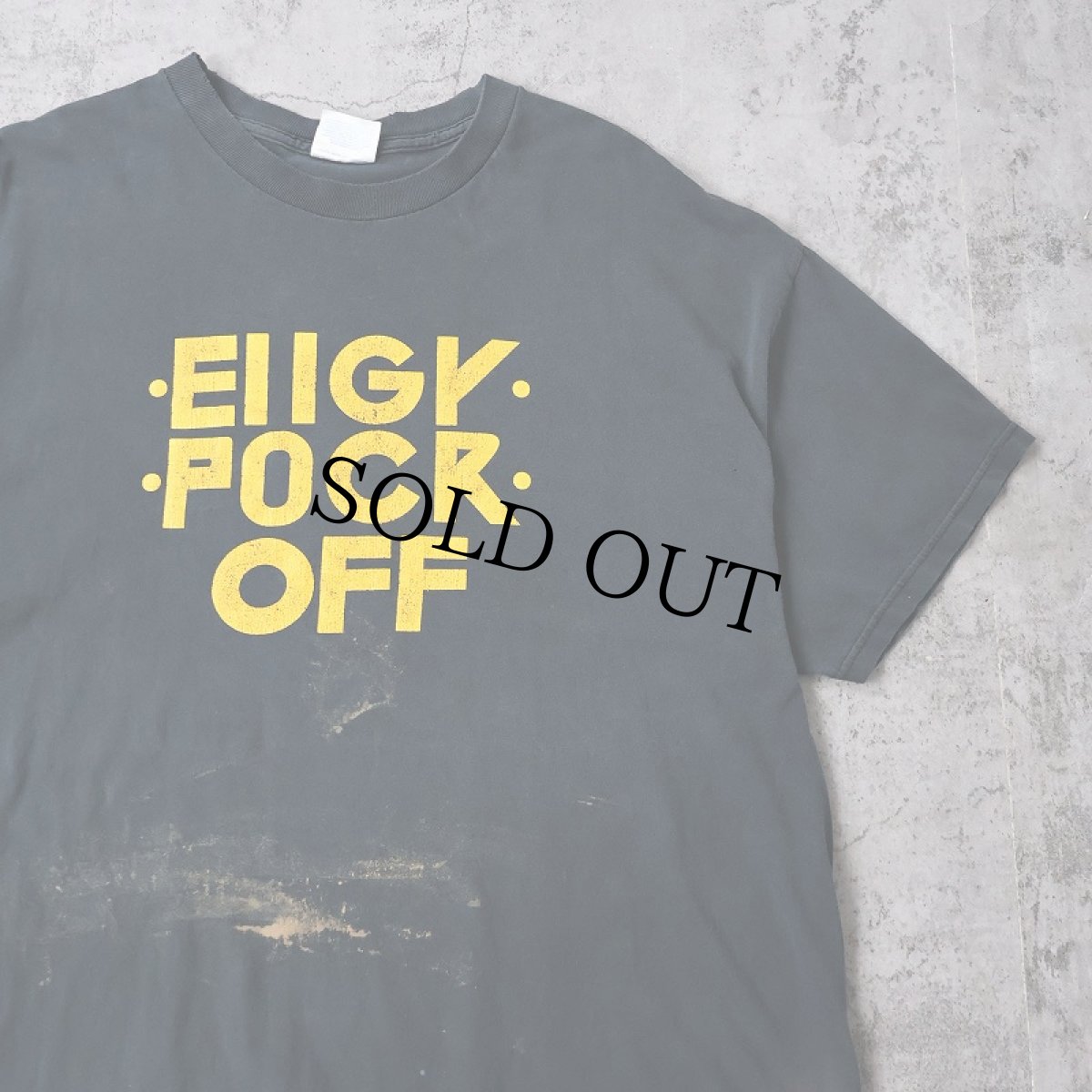 画像1: "FUCK OFF" ギミックプリントTシャツ BLACK XL (1)