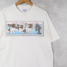画像1: 90's "THE FAN CLUB" 犬イラストプリントTシャツ L (1)