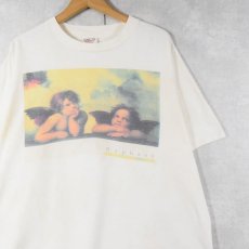 画像1: 90's Raffaello Santi USA製 "二人の天使" アートプリントTシャツ XL (1)