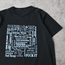 画像1: "Fワード" プリントTシャツ BLACK  (1)