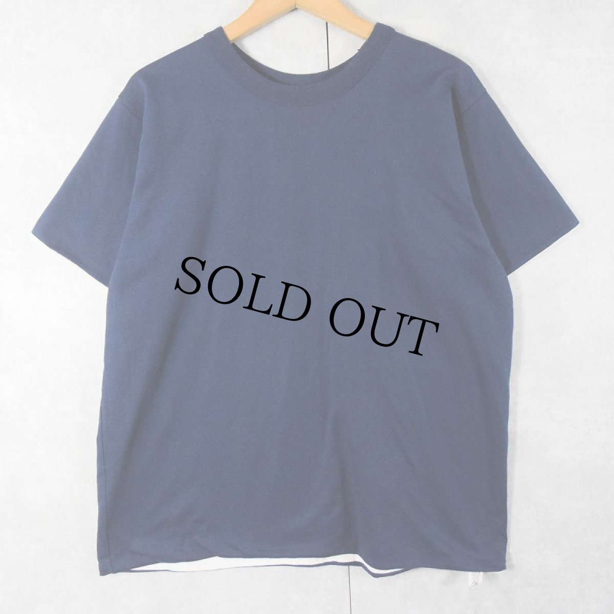 画像1: 80〜90's USA製 ダブルフェイス 無地 リバーシブルTシャツ XL (1)