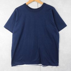 画像1: 80〜90's USA製 ダブルフェイス 無地 リバーシブルTシャツ XL (1)